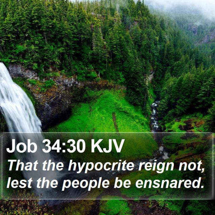 Job 34:30 KJV Bible Study