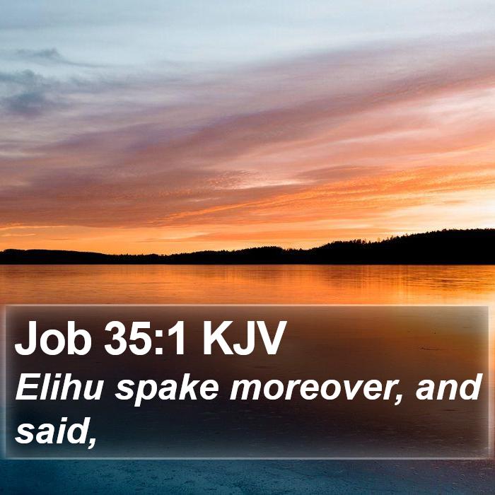 Job 35:1 KJV Bible Study