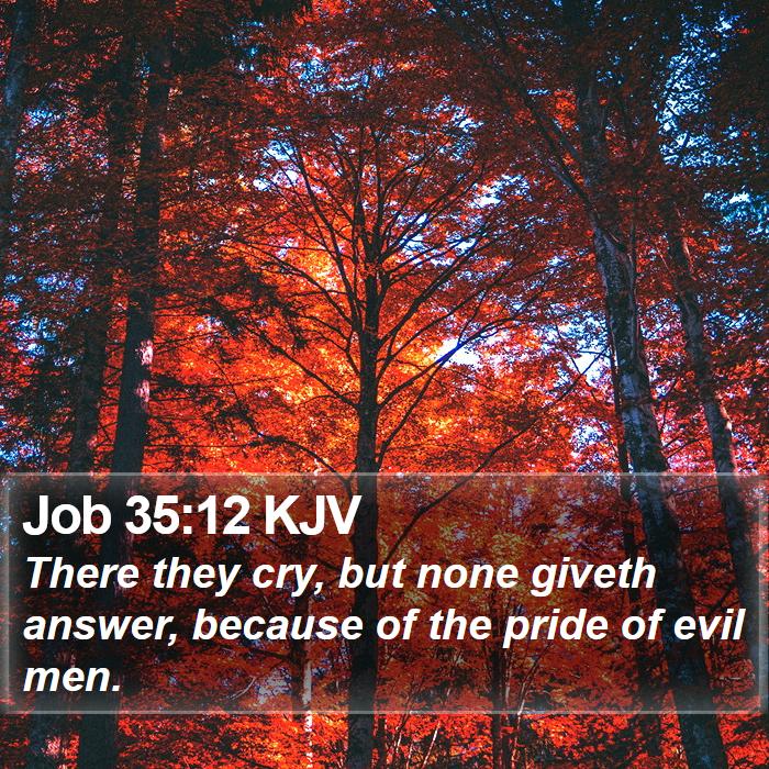 Job 35:12 KJV Bible Study