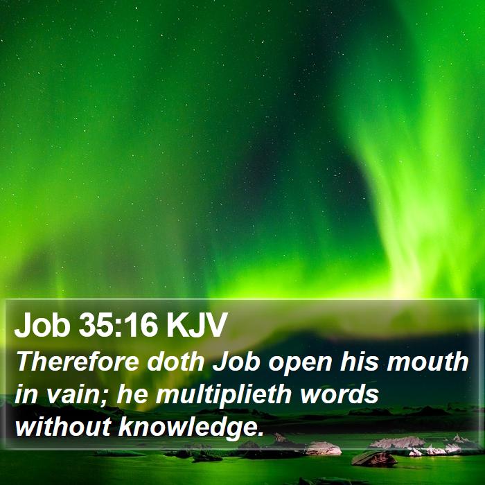 Job 35:16 KJV Bible Study