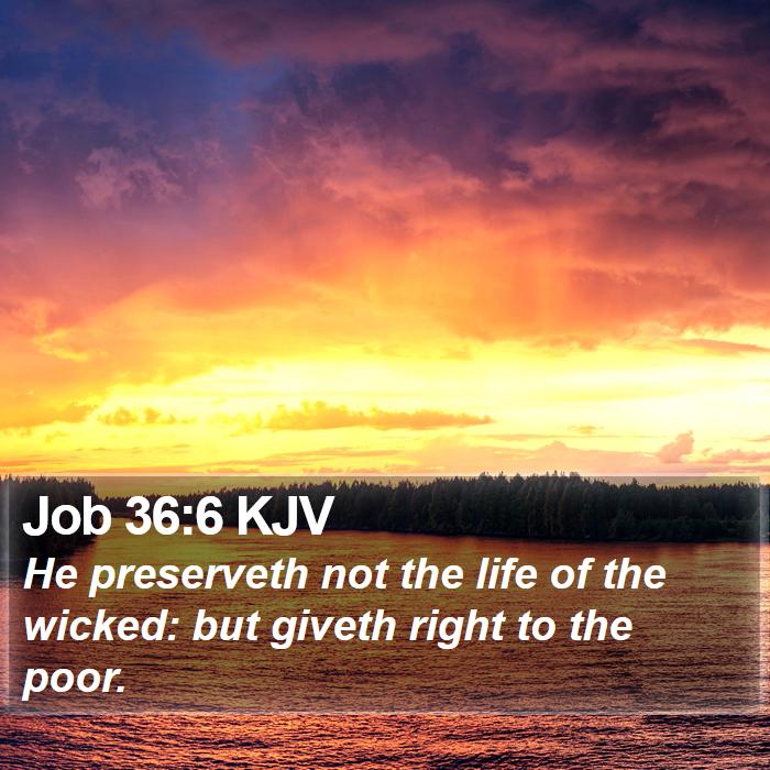 Job 36:6 KJV Bible Study