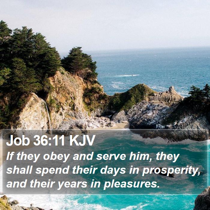 Job 36:11 KJV Bible Study