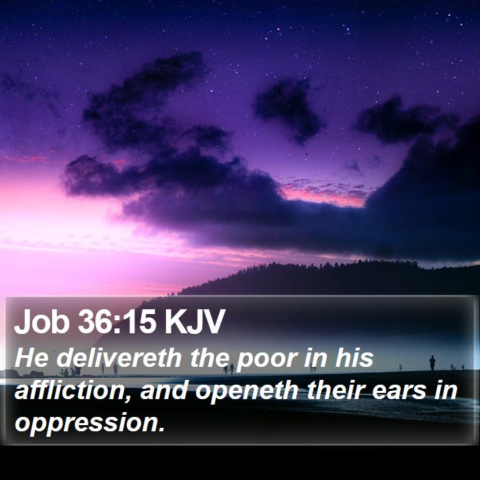 Job 36:15 KJV Bible Study