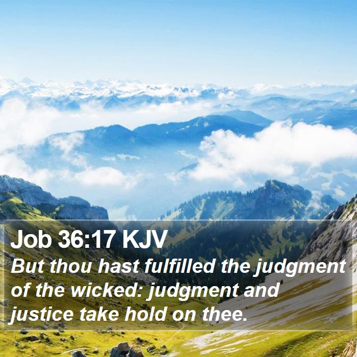 Job 36:17 KJV Bible Study