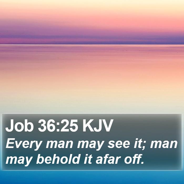 Job 36:25 KJV Bible Study