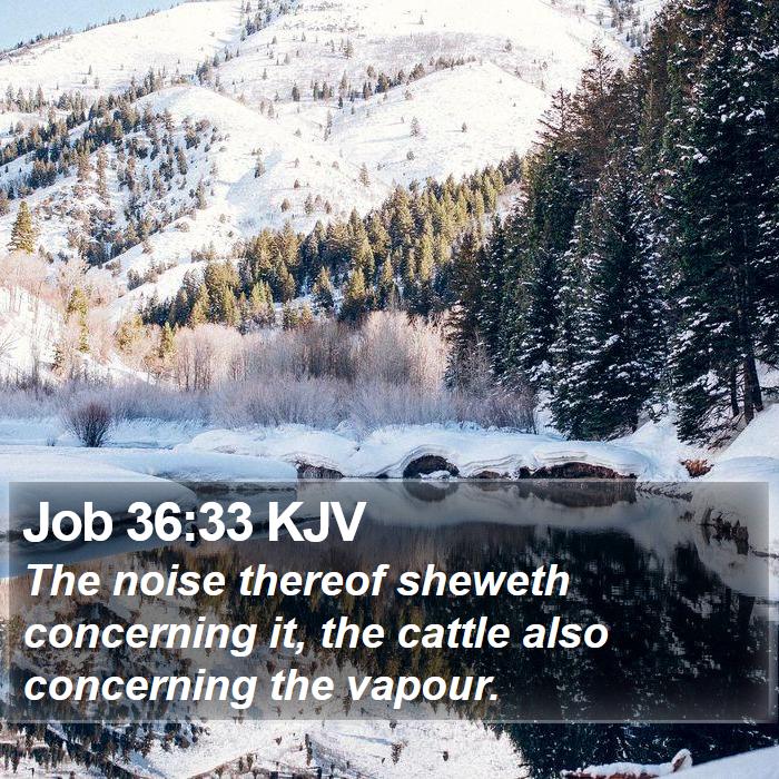 Job 36:33 KJV Bible Study