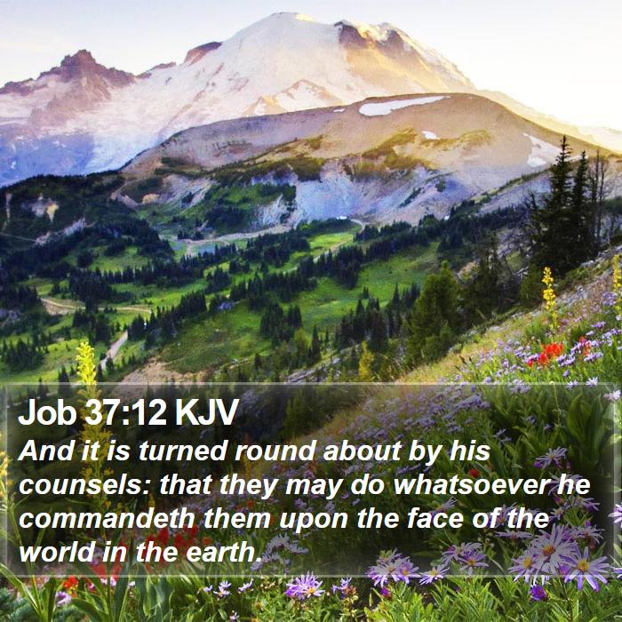 Job 37:12 KJV Bible Study