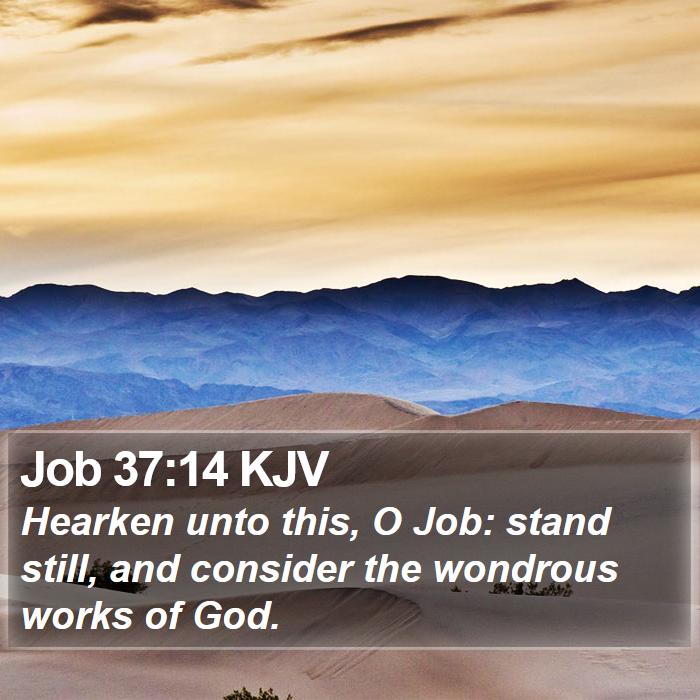 Job 37:14 KJV Bible Study