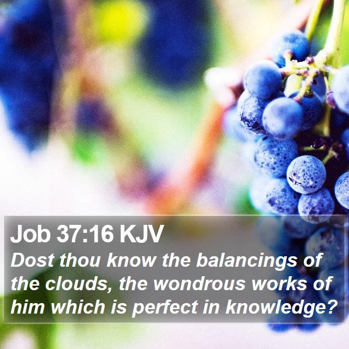 Job 37:16 KJV Bible Study