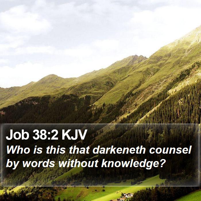 Job 38:2 KJV Bible Study