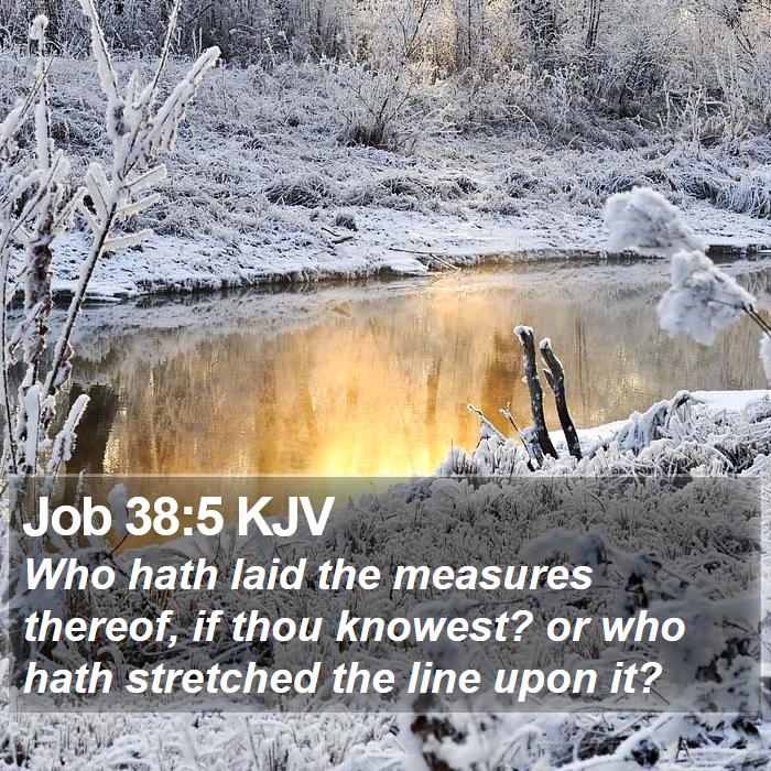 Job 38:5 KJV Bible Study