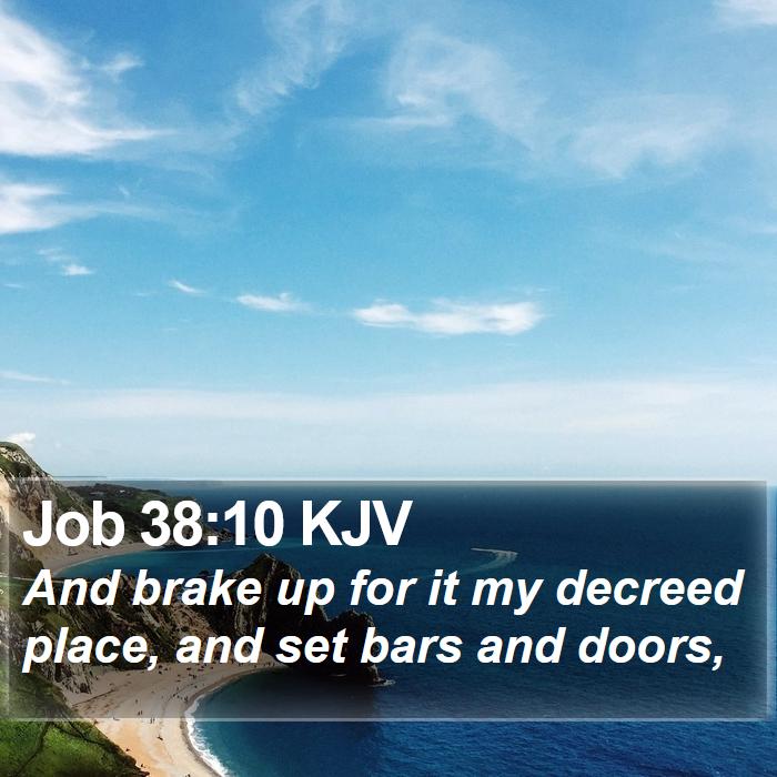 Job 38:10 KJV Bible Study