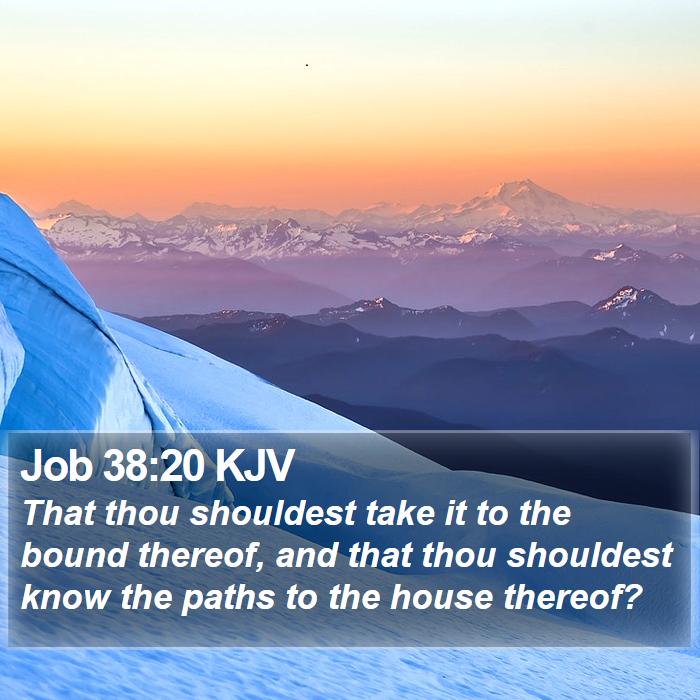 Job 38:20 KJV Bible Study