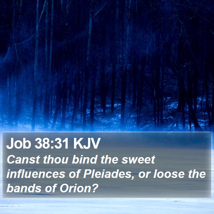 Job 38:31 KJV Bible Study