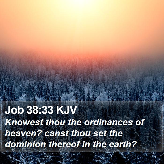 Job 38:33 KJV Bible Study