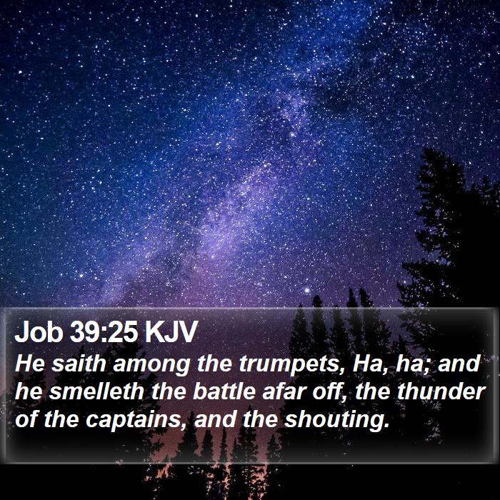 Job 39:25 KJV Bible Study