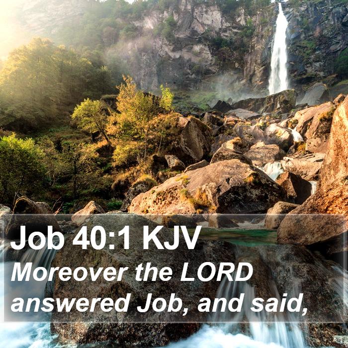 Job 40:1 KJV Bible Study