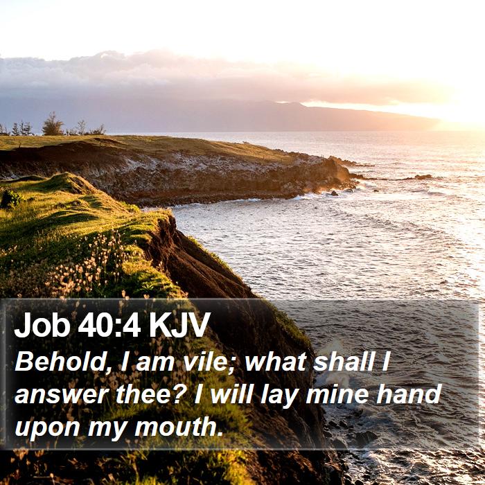 Job 40:4 KJV Bible Study