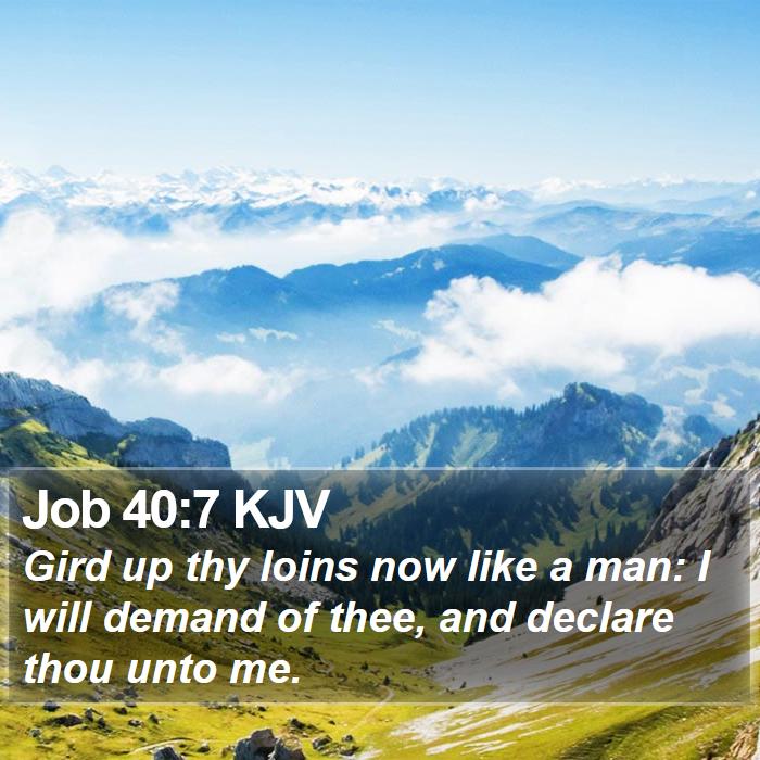 Job 40:7 KJV Bible Study