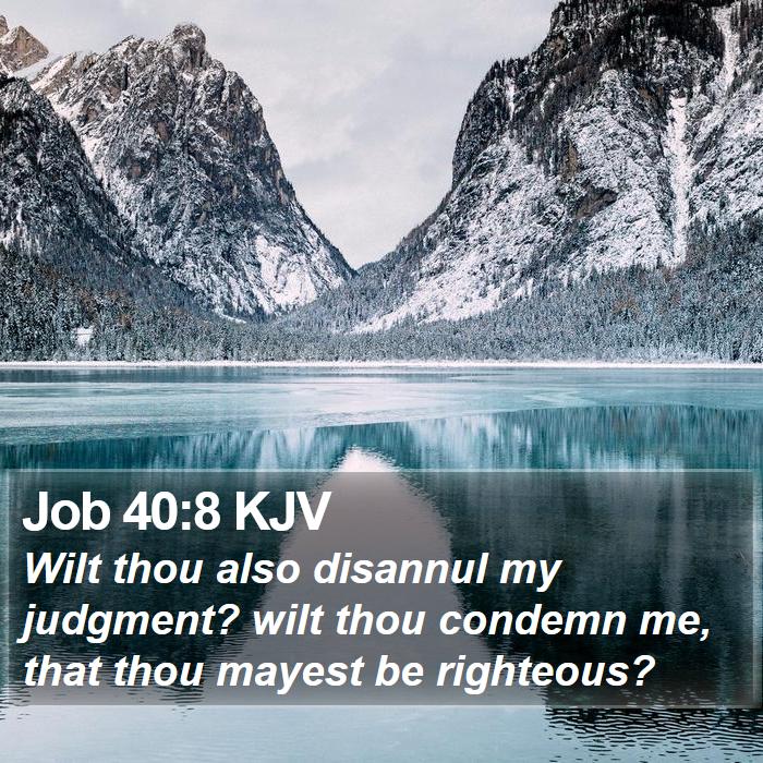 Job 40:8 KJV Bible Study