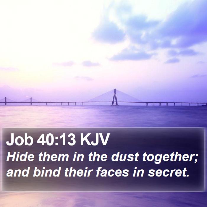 Job 40:13 KJV Bible Study