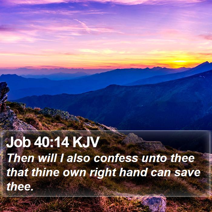 Job 40:14 KJV Bible Study