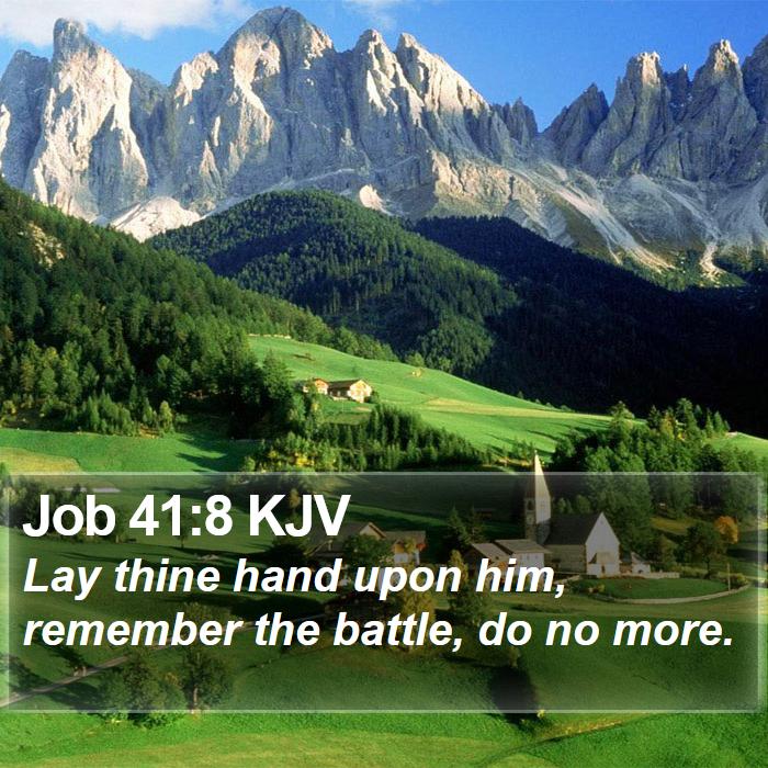 Job 41:8 KJV Bible Study