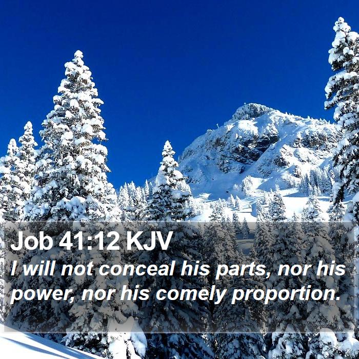 Job 41:12 KJV Bible Study