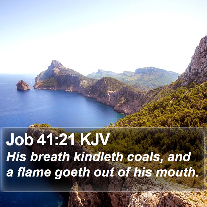 Job 41:21 KJV Bible Study