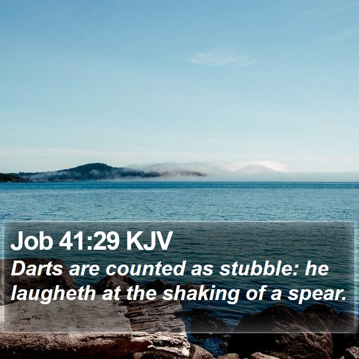 Job 41:29 KJV Bible Study