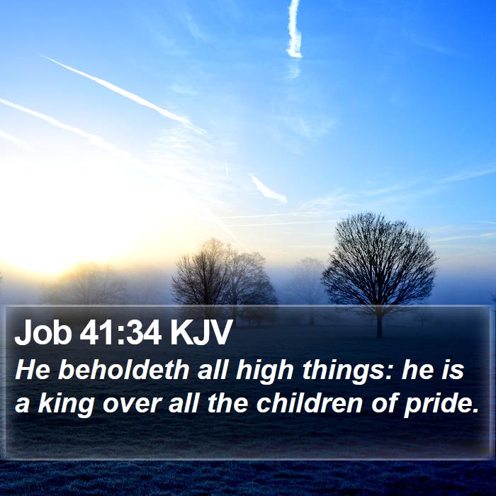 Job 41:34 KJV Bible Study