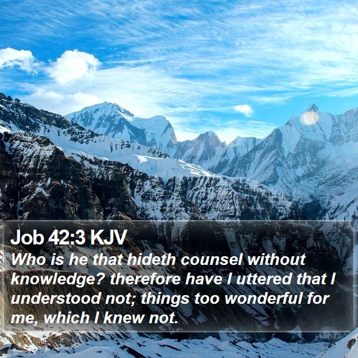 Job 42:3 KJV Bible Study