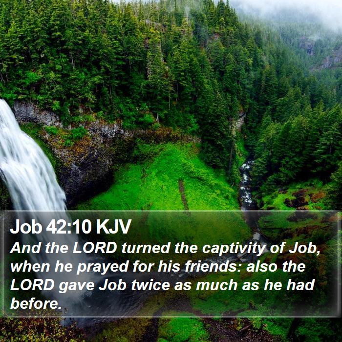 Job 42:10 KJV Bible Study