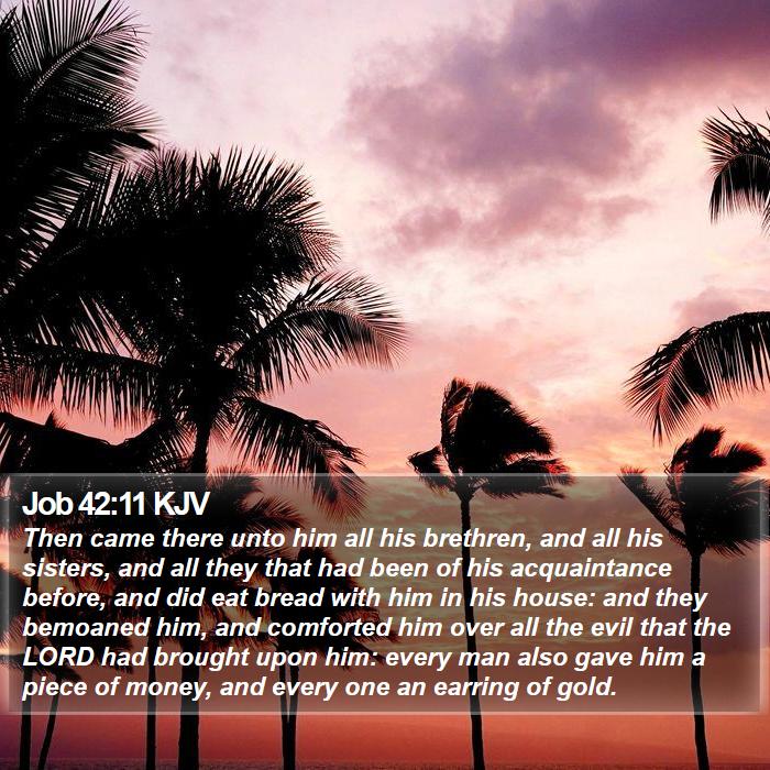 Job 42:11 KJV Bible Study