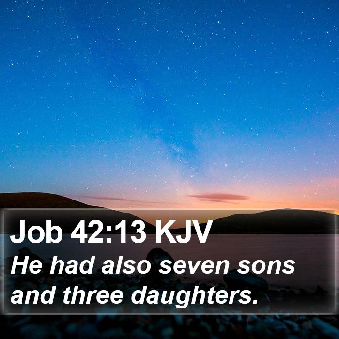 Job 42:13 KJV Bible Study