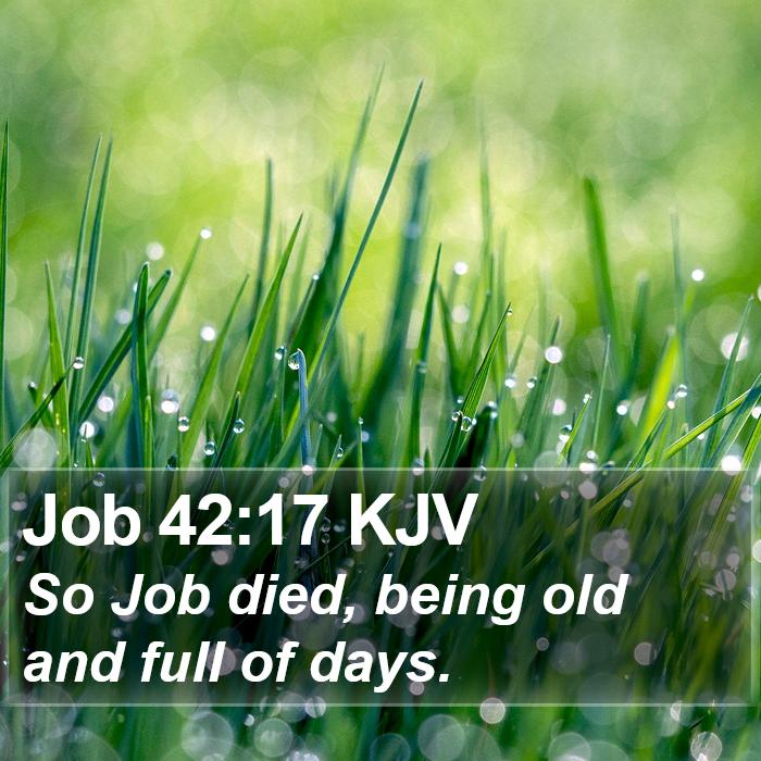 Job 42:17 KJV Bible Study