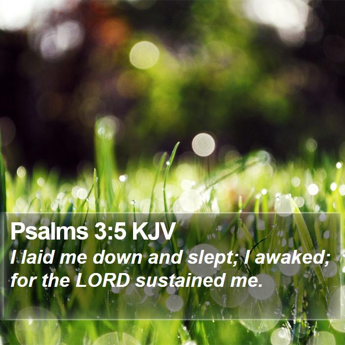 Psalms 3:5 KJV Bible Study