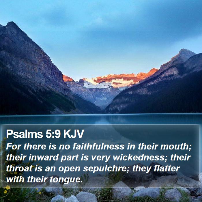 Psalms 5:9 KJV Bible Study