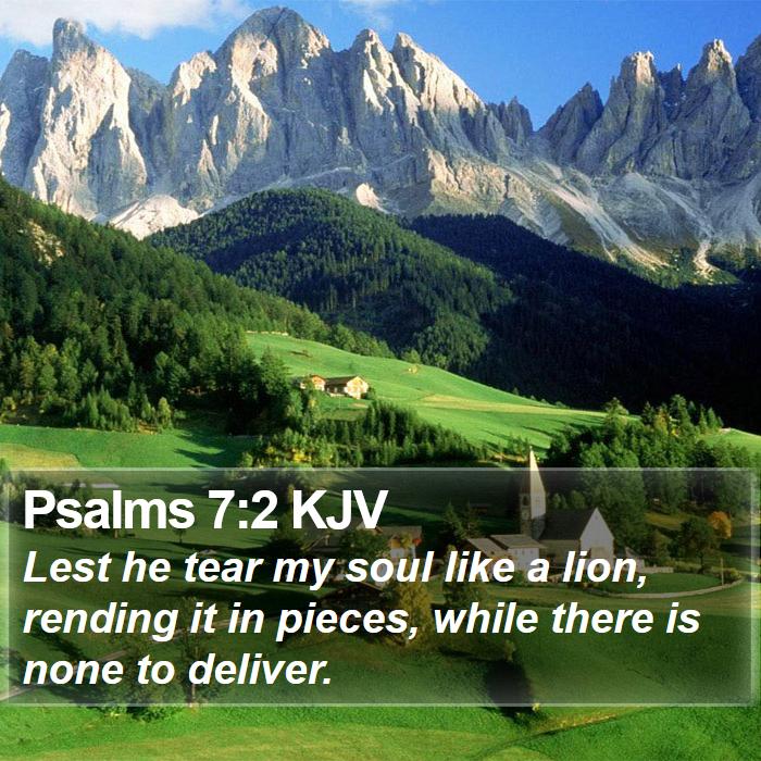 Psalms 7:2 KJV Bible Study