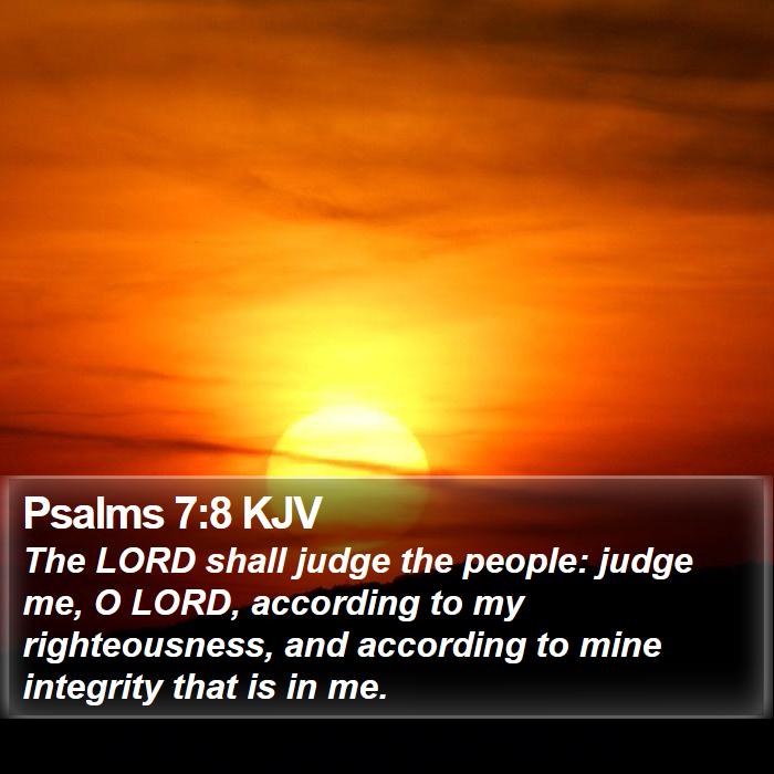 Psalms 7:8 KJV Bible Study