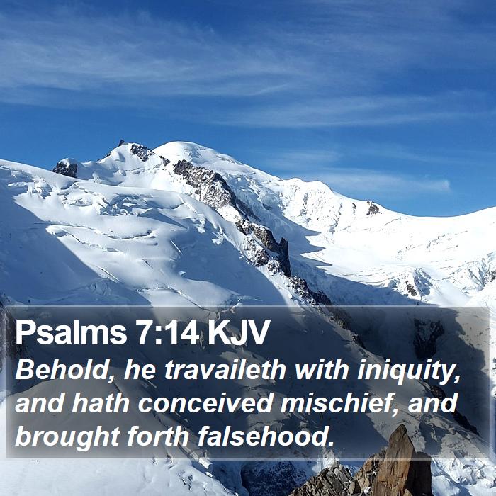 Psalms 7:14 KJV Bible Study