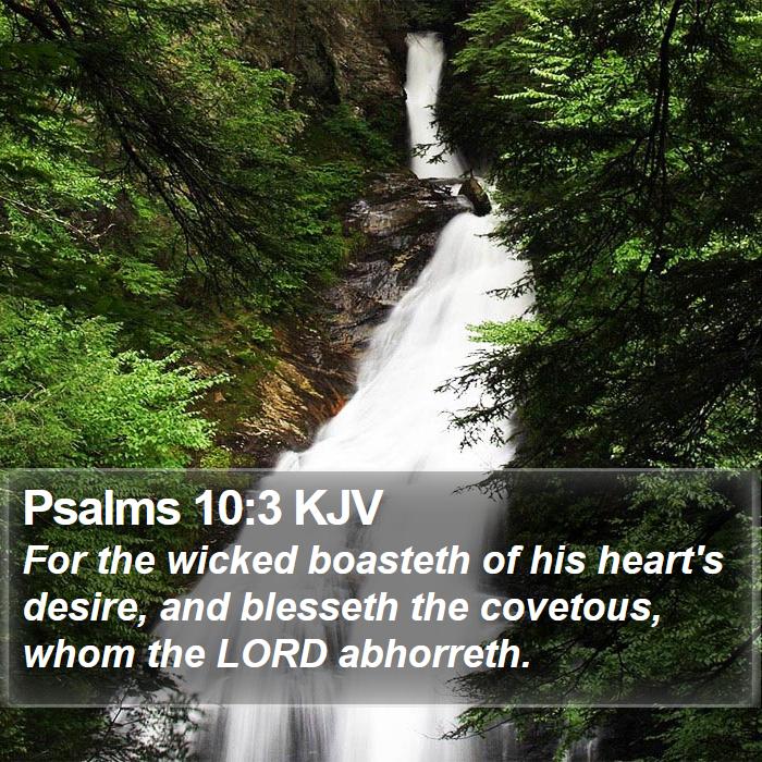 Psalms 10:3 KJV Bible Study