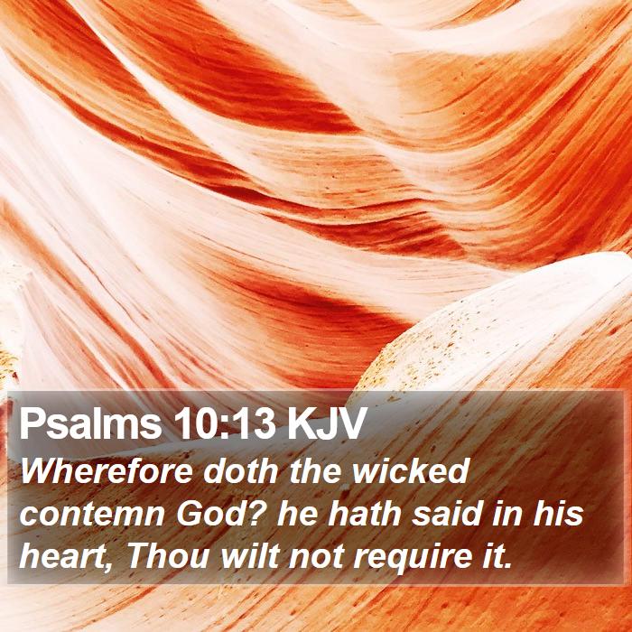 Psalms 10:13 KJV Bible Study