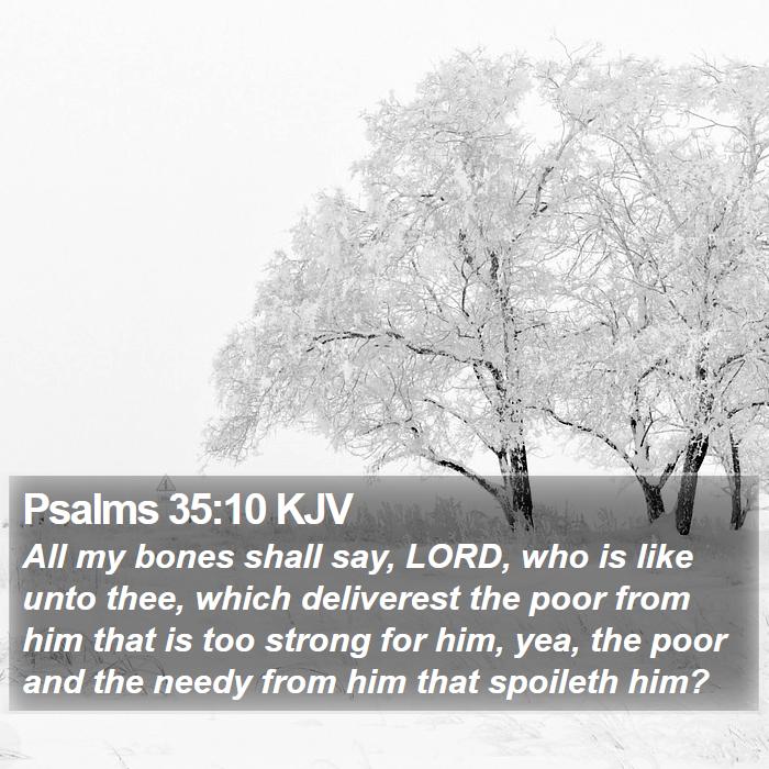 Psalms 35:10 KJV Bible Study
