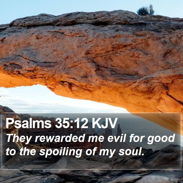 Psalms 35:12 KJV Bible Study