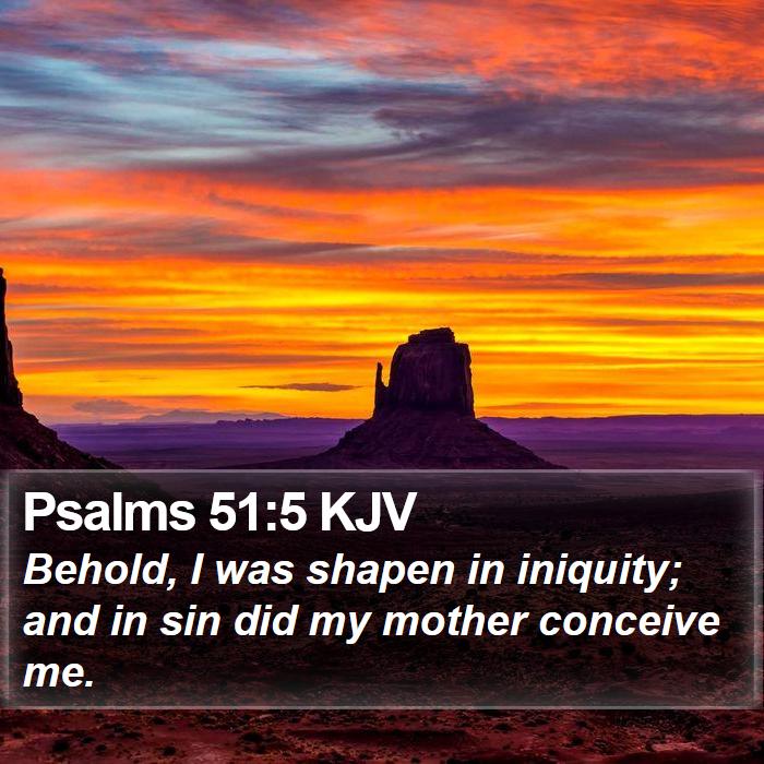 Psalms 51:5 KJV Bible Study