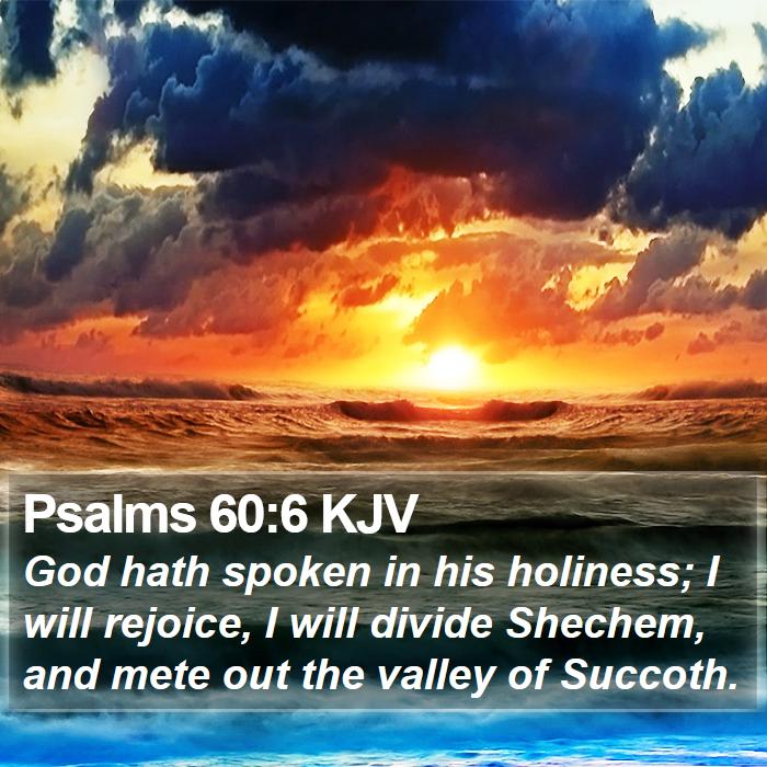 Psalms 60:6 KJV Bible Study