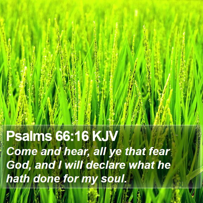 Psalms 66:16 KJV Bible Study