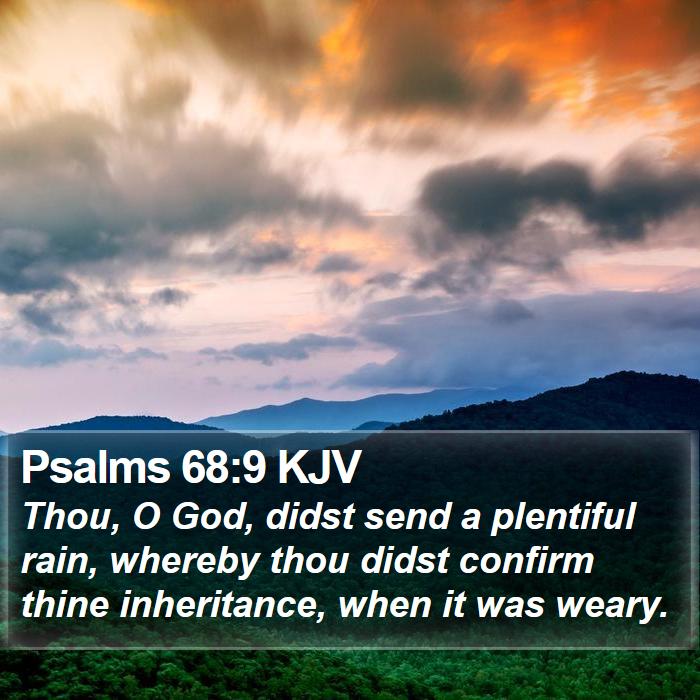 Psalms 68:9 KJV Bible Study