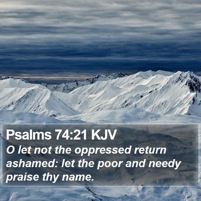 Psalms 74:21 KJV Bible Study